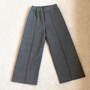 Grey wide leg cropped pants